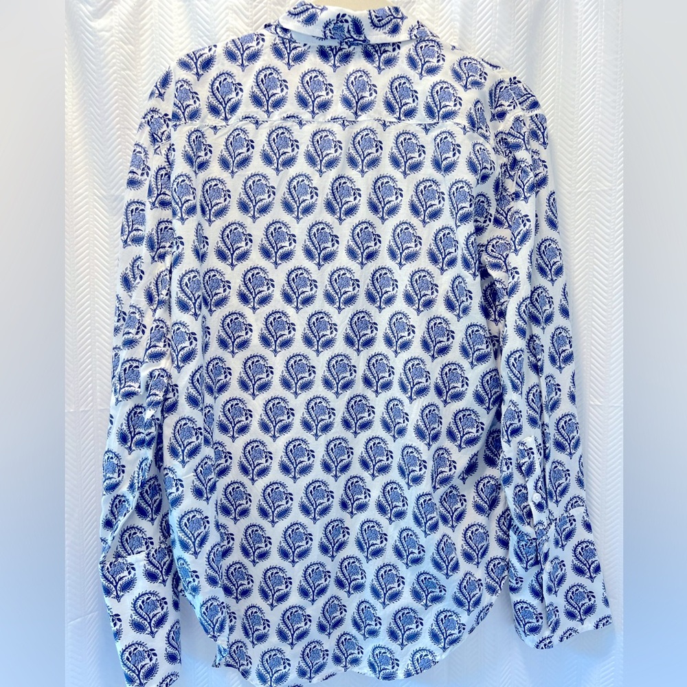 J Crew Button Down Block Print NEW! - Picture 4 of 4